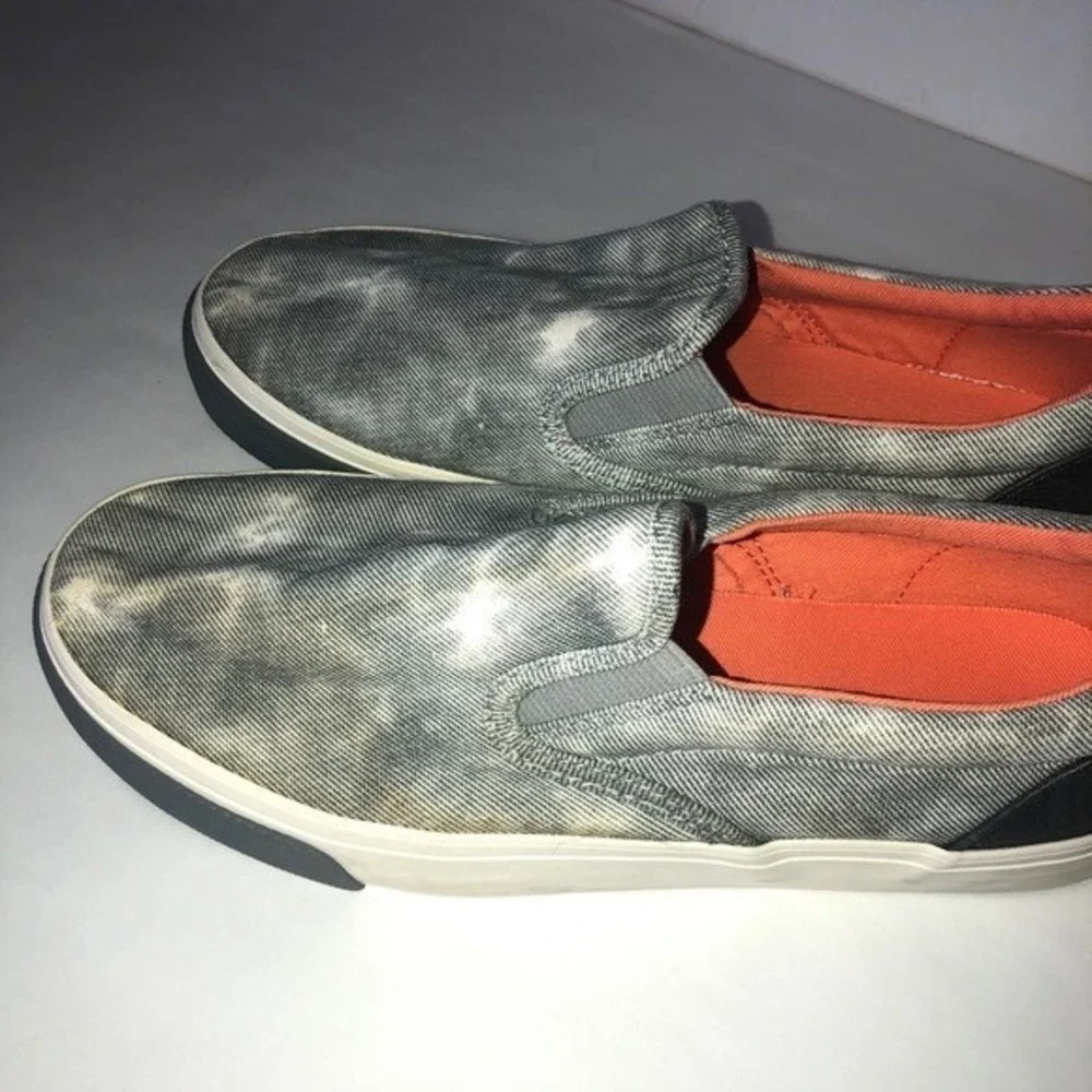 Old Navy‎ Slip On Grey Smoke Tie Dye Tennis Sneakers Size 3